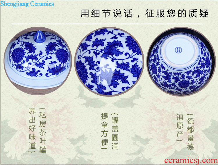 Handmade ceramic tea caddy packaging box storage of pu 'er tea cake cylinder seal Chen receives the seventh, peulthai the wake the tea bucket