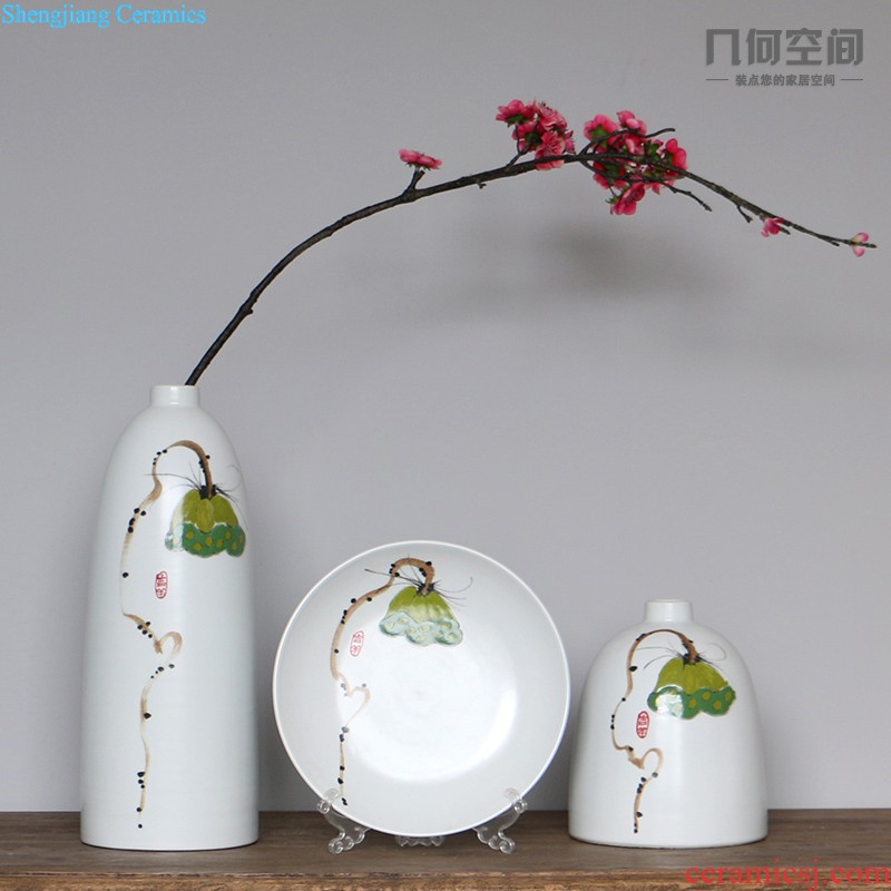 Modern Chinese style household antique vase kiln crack restaurant jingdezhen ceramics porch decorate desktop furnishing articles