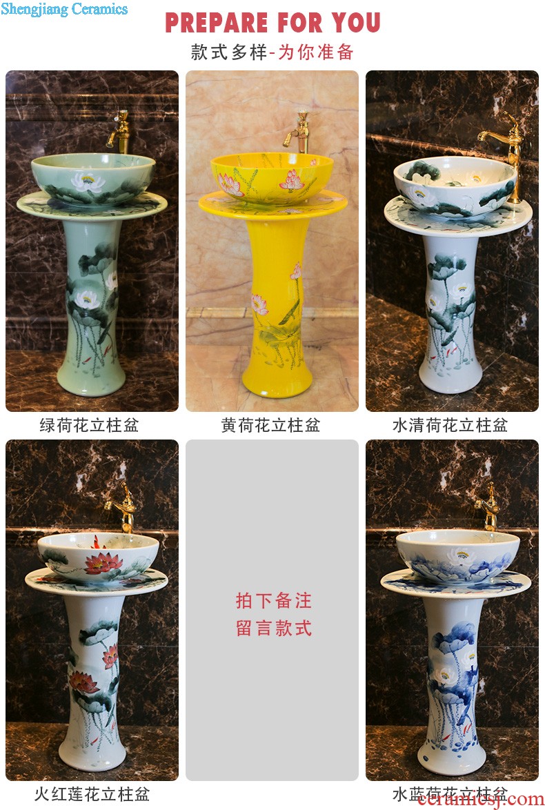 Lavabo ceramic column toilet bowl washing pool balcony sink lavatory toilet pillar landing