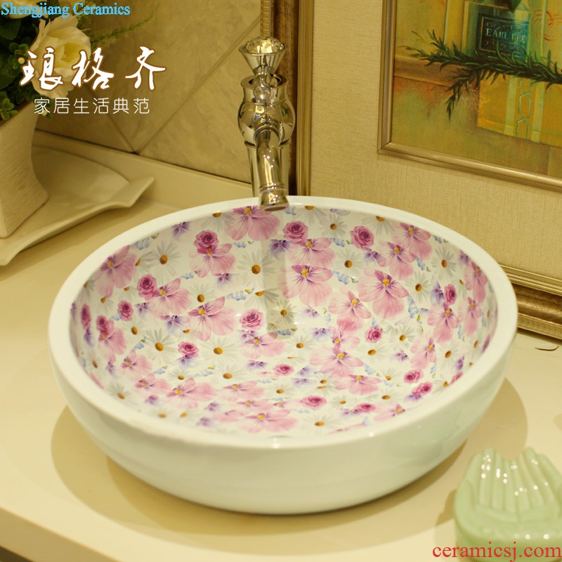 The package mail jingdezhen ceramic basin sinks the stage basin sink - carved lotus 1 of the basin that wash a face