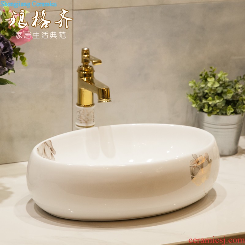 Koh larn, qi column basin bathroom balcony one floor pillar lavabo ceramic vertical washing a face basin