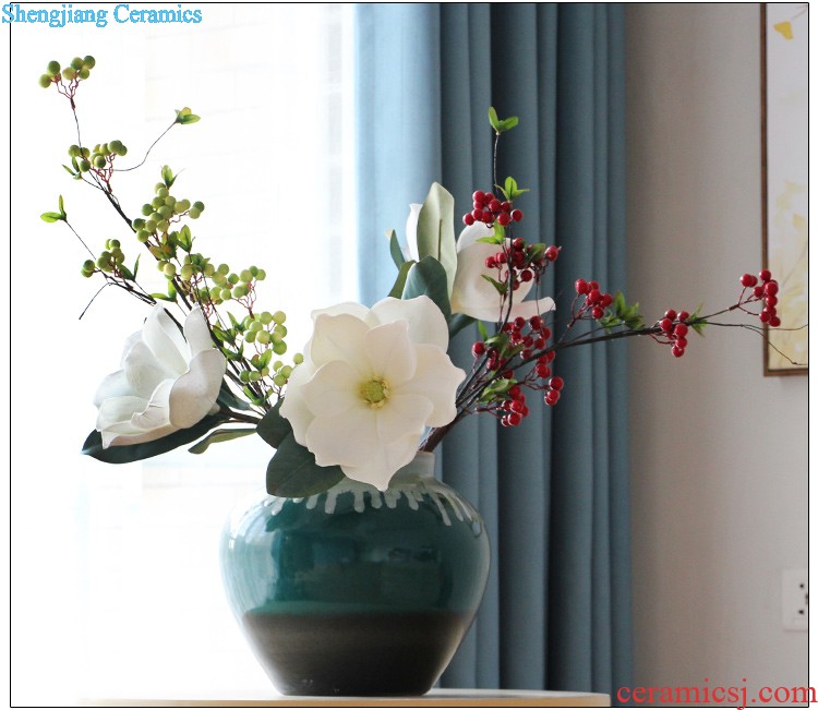 Contemporary and contracted American lucky bamboo vases, flower receptacle household act the role ofing is tasted decorate furnishing articles flowers, jingdezhen ceramic vase