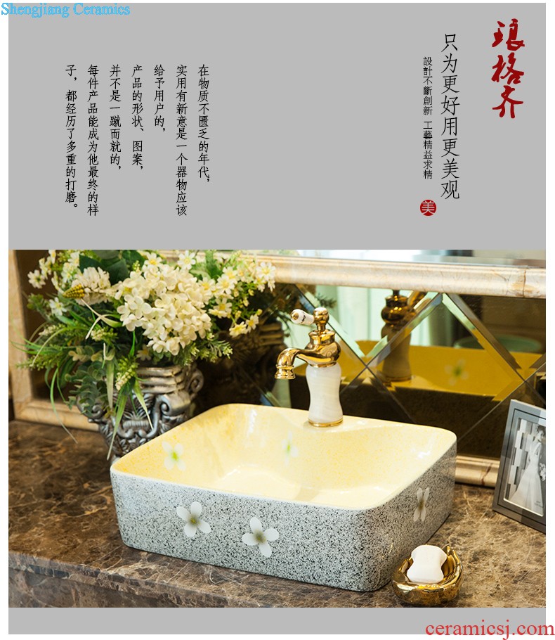 Koh larn, qi stage basin sink ceramic sanitary ware art basin washing a face of the basin that wash a face oval peony pollen