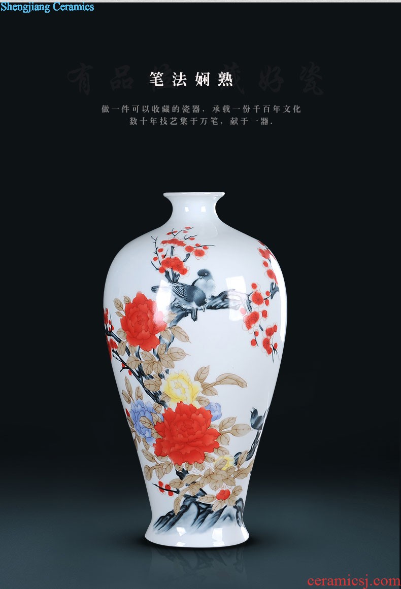 Jingdezhen ceramics hand-painted floret bottle water raise lucky bamboo flower arrangement of blue and white porcelain decorative furnishing articles creative arts and crafts