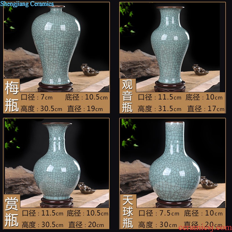 Jingdezhen ceramics furnishing articles big vase household living room decorative bottle arranging flowers Hand blue and white porcelain vase furnishing articles