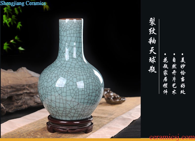 Jingdezhen ceramics furnishing articles big vase household living room decorative bottle arranging flowers Hand blue and white porcelain vase furnishing articles