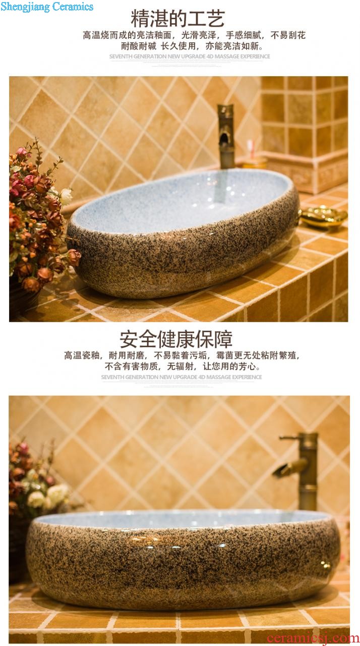 Koh larn, qi ceramic art basin on its rectangular lavabo european-style bathroom sinks marble