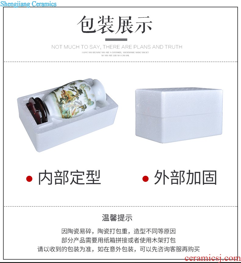 Jingdezhen ceramics furnishing articles large pu 'er tea box of blue and white porcelain pot tea cake tea box store POTS of tea