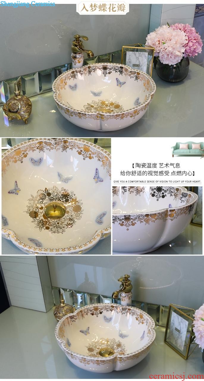 The stage basin sink square ceramic art basin lavatory toilet lavabo household basin morning glory