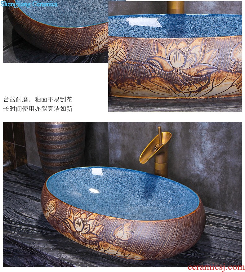 New Chinese style ceramic wash mop pool mop pool large balcony palmer pool mop pool mop basin bathroom home