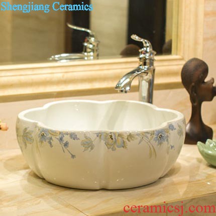 Post, qi jingdezhen basin of Chinese style restoring ancient ways ceramic column balcony floor toilet lavabo wash face basin that wash a face