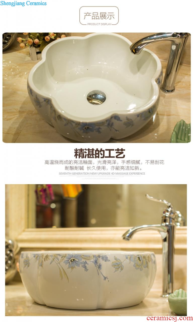 Post, qi jingdezhen basin of Chinese style restoring ancient ways ceramic column balcony floor toilet lavabo wash face basin that wash a face