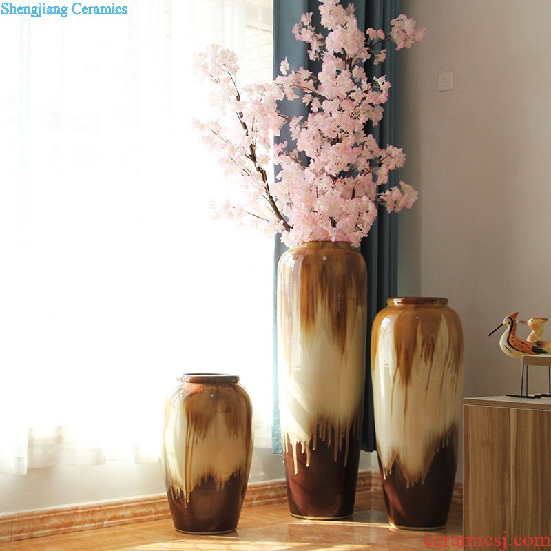 Modern European rural three-piece ceramic vase Household act the role ofing is tasted fashion flower home furnishing articles ornaments