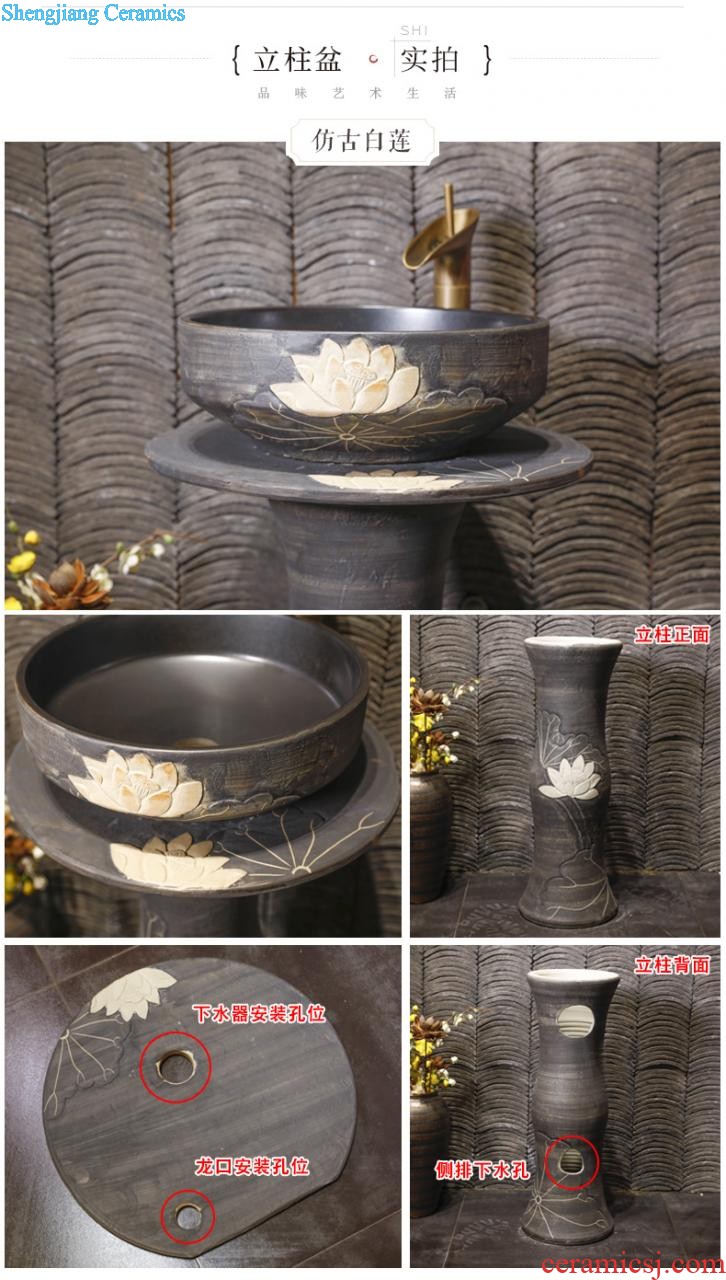 Ceramic balcony wash basin trough large mop mop pool mop pool toilet small household floor mop pool