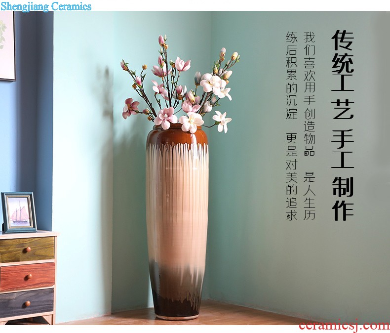 Contemporary and contracted vase furnishing articles blue flower arranging jingdezhen ceramic POTS landing european-style villa decoration sitting room