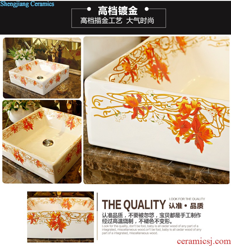 Jingdezhen ceramic basin sinks art stage of the basin that wash a face the sink Oval, Lin red maple C