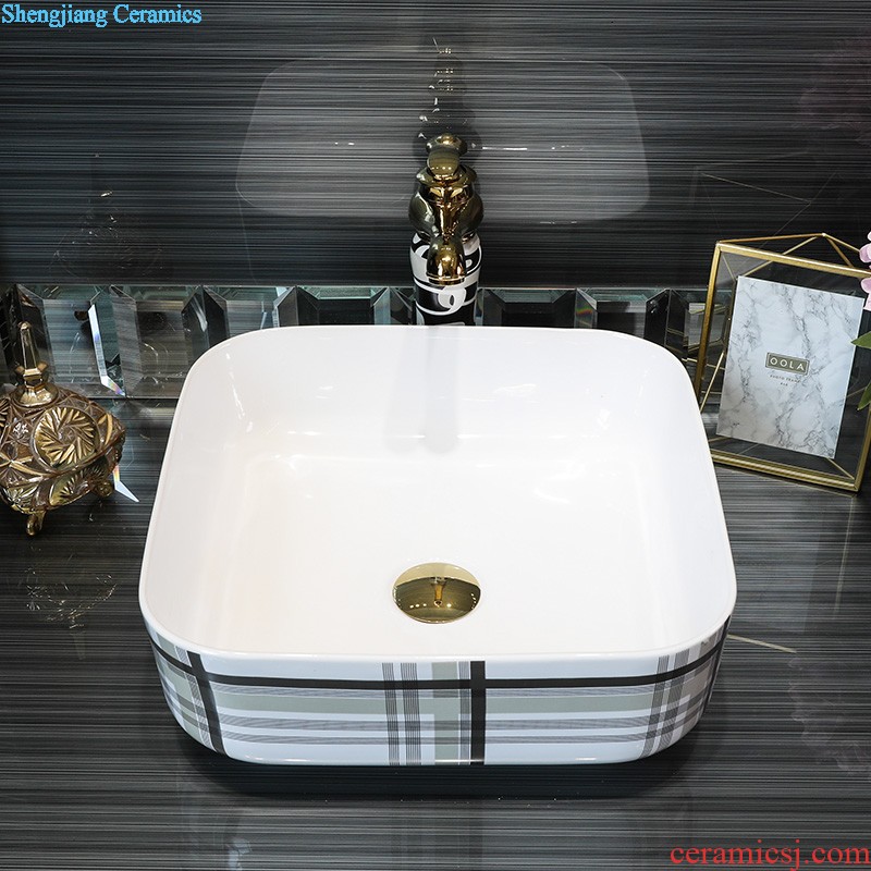 Koh larn, qi European stage basin oval square ceramic art basin basin lavatory basin sink pools