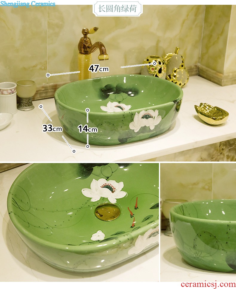 The stage basin circular wash basin art basin bathroom sinks the basin that wash a face on the sink of household ceramics