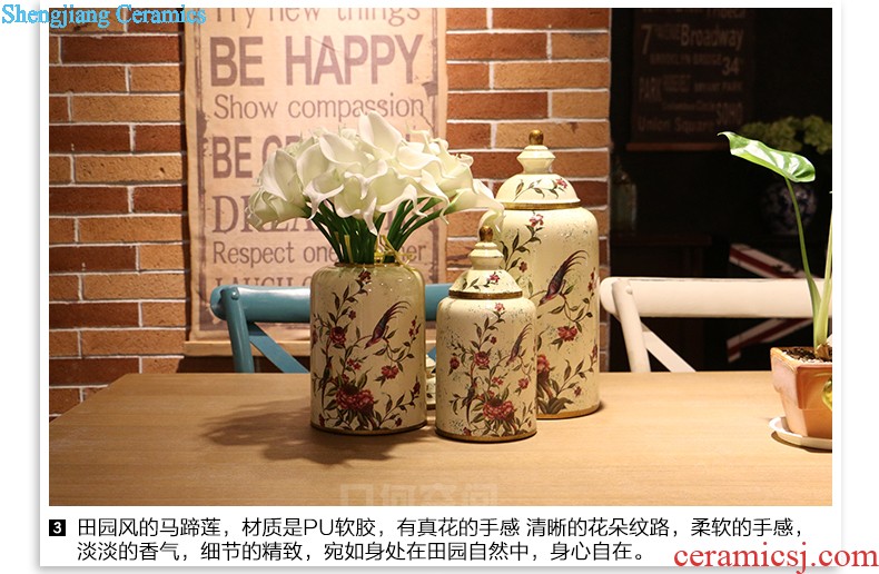 American country new Chinese painting of flowers and the parrot ceramic drum stool household act the role ofing is tasted home furnishing articles housewarming gift