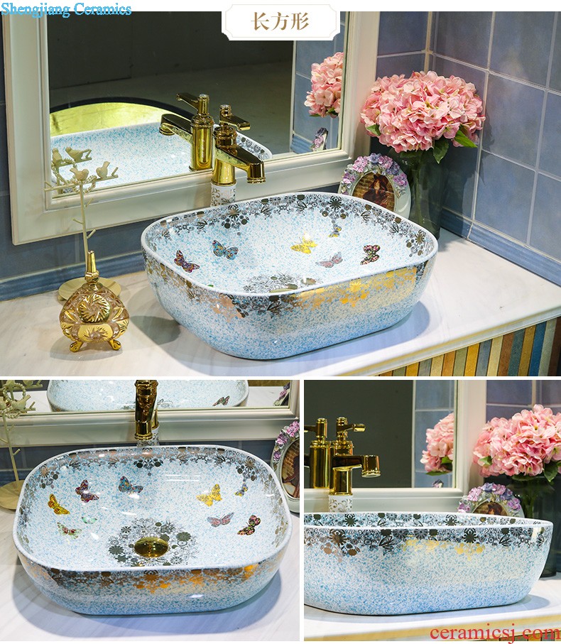 M beautiful ceramic mop pool Jingdezhen art mop basin antique green bethanath balcony outdoor mop pool