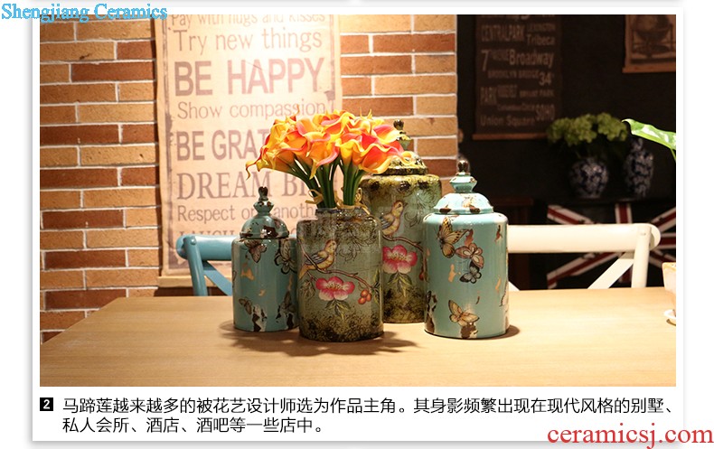 American country new Chinese painting of flowers and the parrot ceramic drum stool household act the role ofing is tasted home furnishing articles housewarming gift