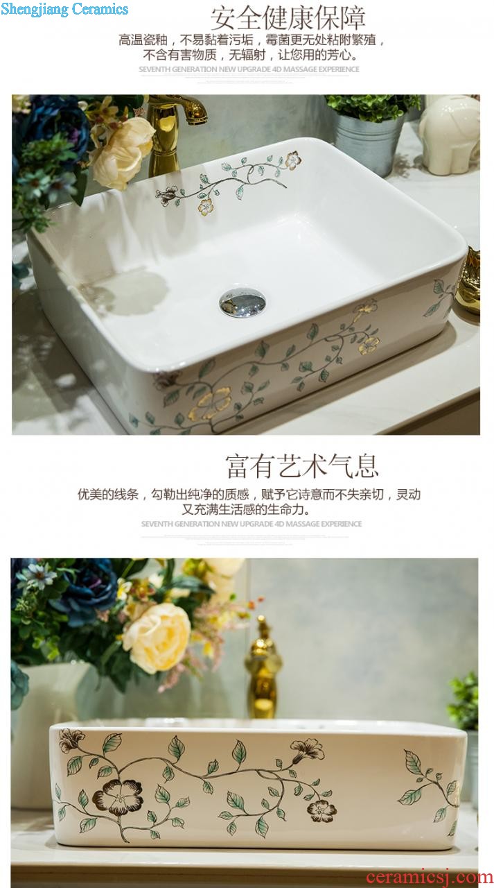 Koh larn, qi ceramic art basin balcony mop mop pool ChiFangYuan mop pool diameter 40 cm jump cut stone yellow