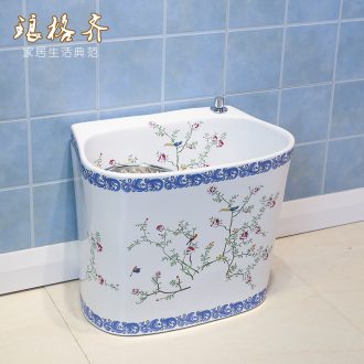 Ceramic pillar lavabo one-piece contracted balcony column column type lavatory floor toilet stage basin