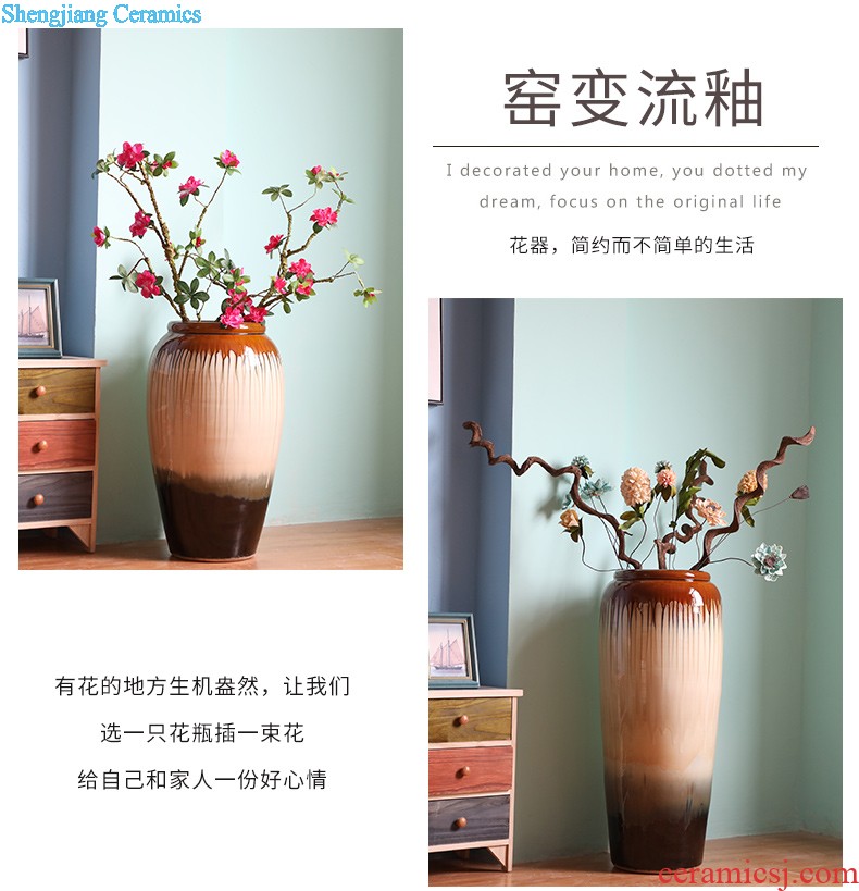 Contemporary and contracted vase furnishing articles blue flower arranging jingdezhen ceramic POTS landing european-style villa decoration sitting room