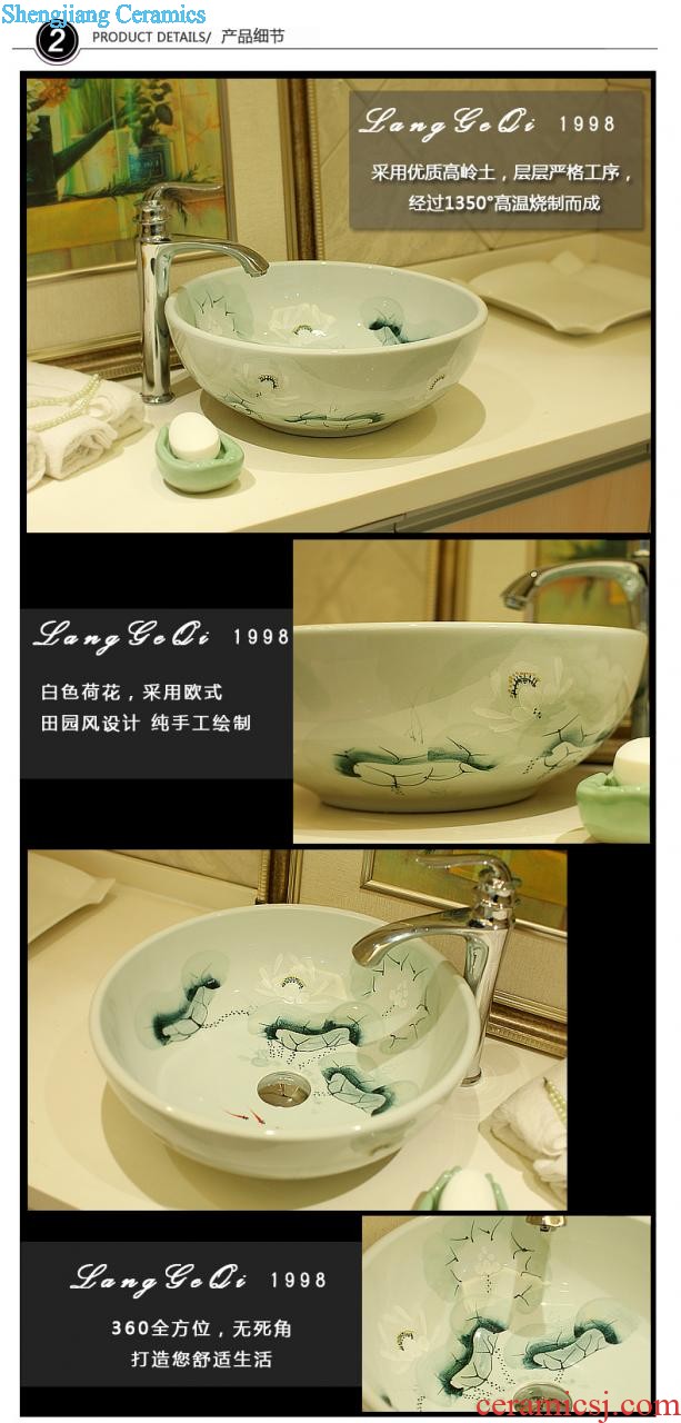 Lavabo ceramic column toilet bowl washing pool balcony sink lavatory toilet pillar landing