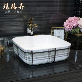 Koh larn, qi European stage basin oval square ceramic art basin basin lavatory basin sink pools