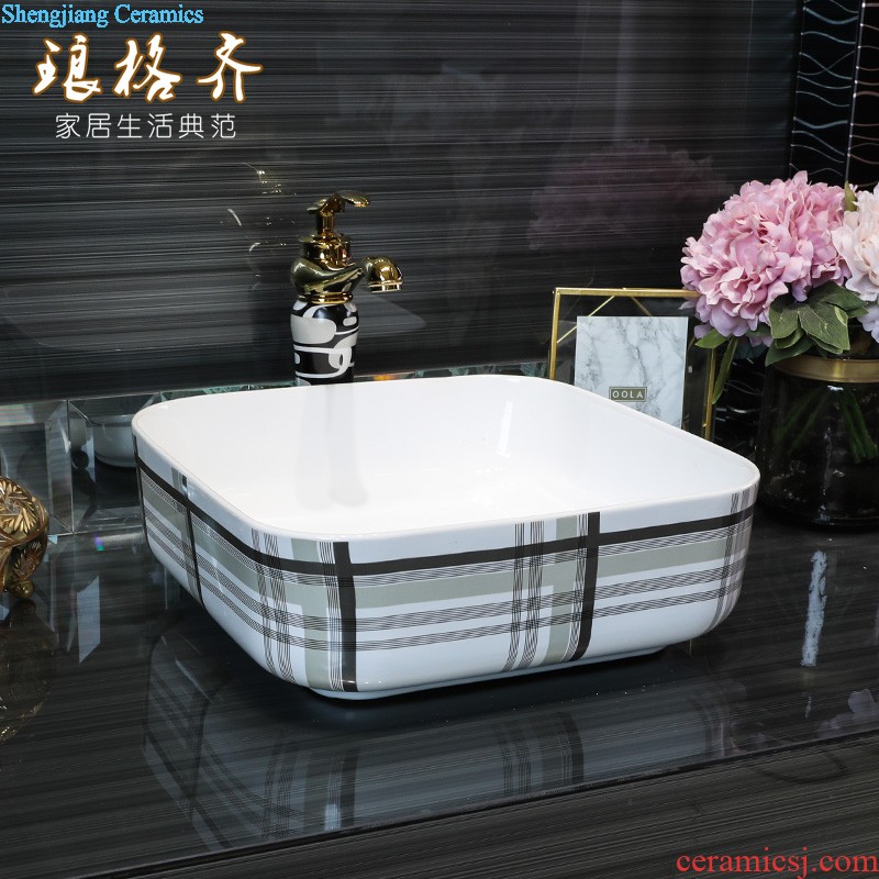 Koh larn, qi European stage basin oval square ceramic art basin basin lavatory basin sink pools