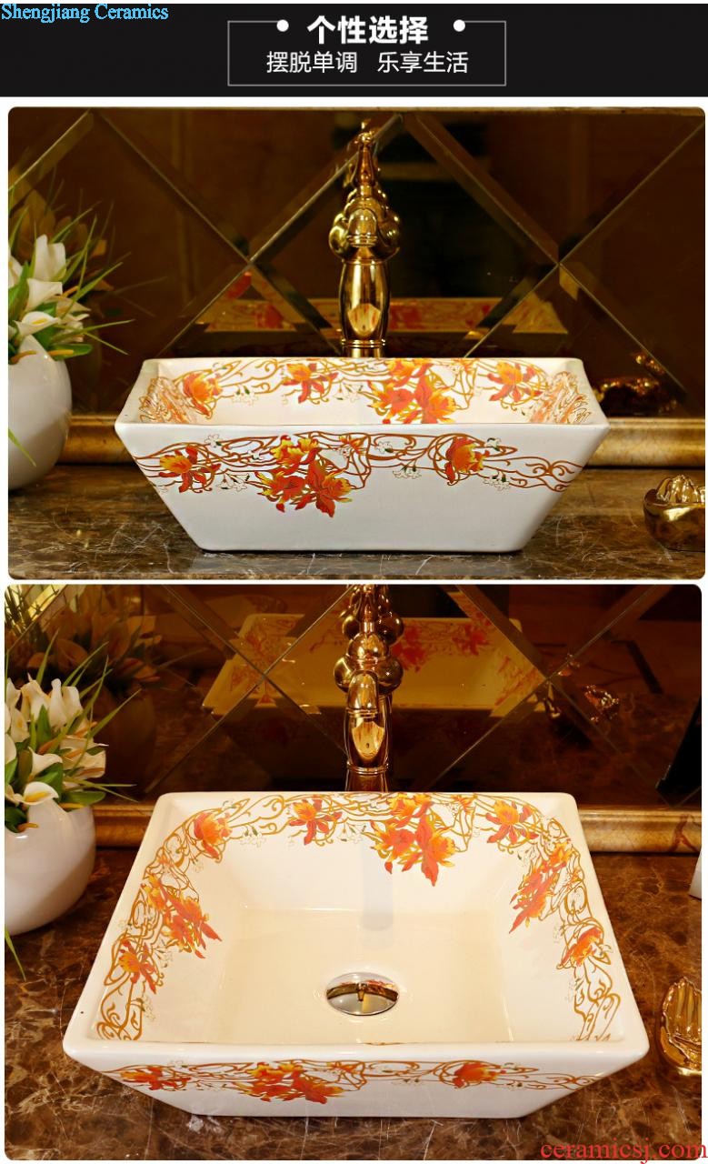 Jingdezhen ceramic basin sinks art stage of the basin that wash a face the sink Oval, Lin red maple C