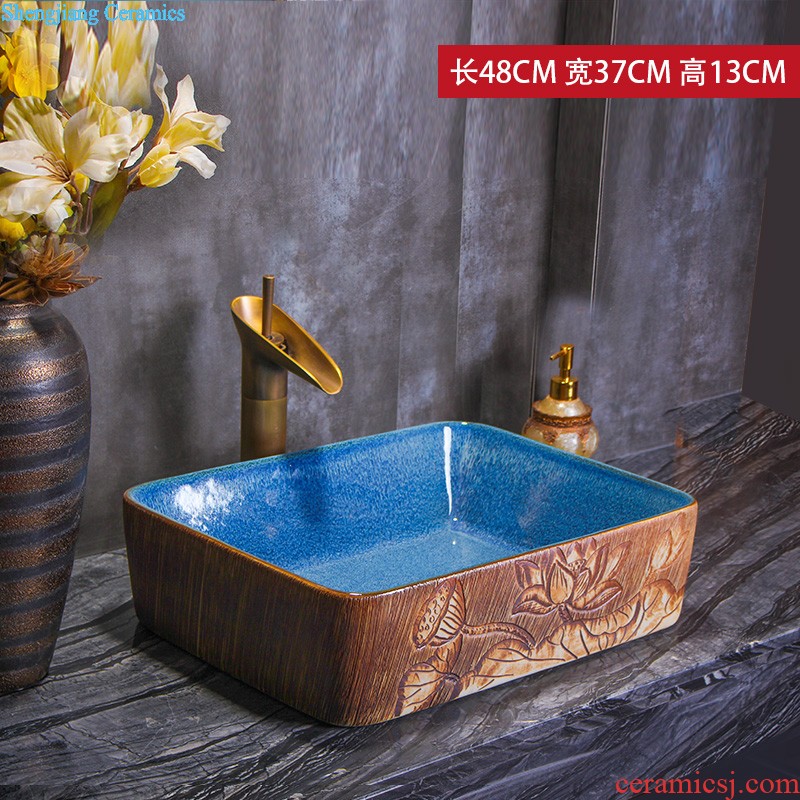 New Chinese style ceramic wash mop pool mop pool large balcony palmer pool mop pool mop basin bathroom home