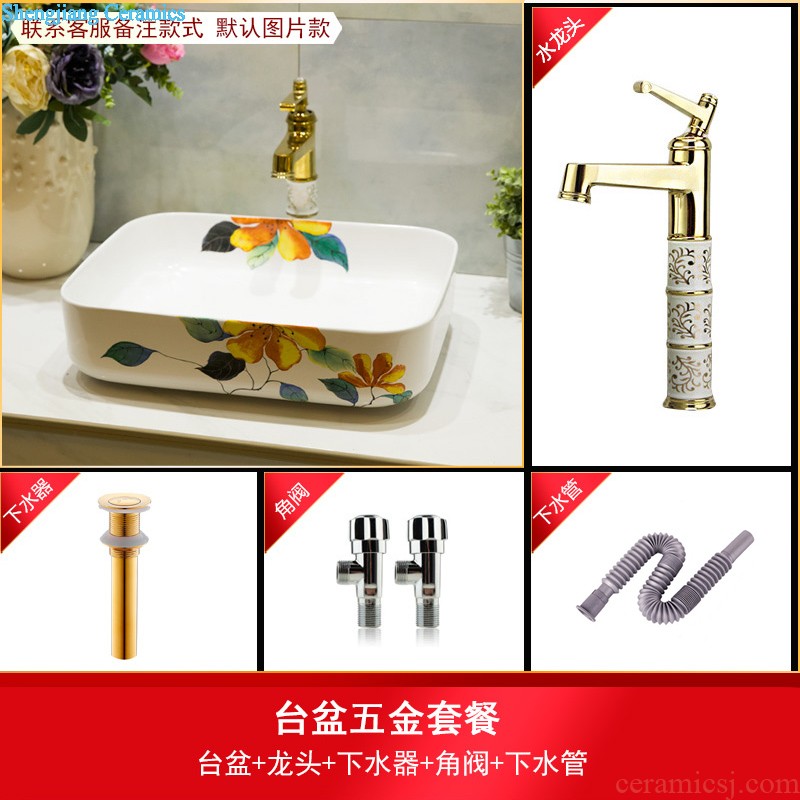 Koh larn, qi increase of jingdezhen ceramic toilet lavabo that defend bath lavatory art basin gold flipping