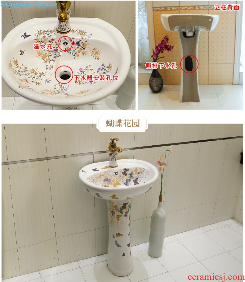 Lavabo ceramic column toilet bowl washing pool balcony sink lavatory toilet pillar landing