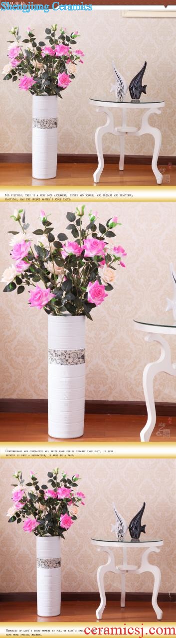 Jingdezhen ceramic vase color glaze kiln vase now landing contracted sitting room hotel villa clubhouse furnishing articles