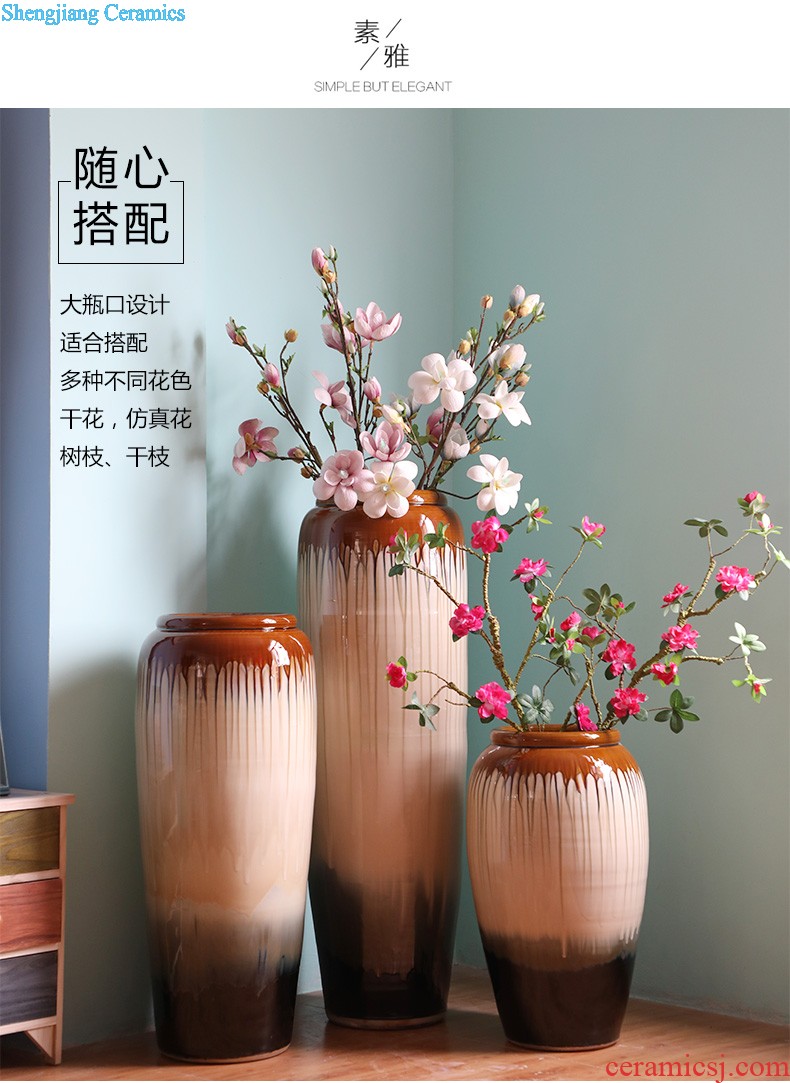 Contemporary and contracted vase furnishing articles blue flower arranging jingdezhen ceramic POTS landing european-style villa decoration sitting room