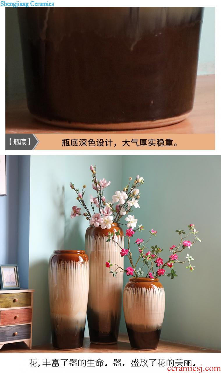 Contemporary and contracted vase furnishing articles blue flower arranging jingdezhen ceramic POTS landing european-style villa decoration sitting room