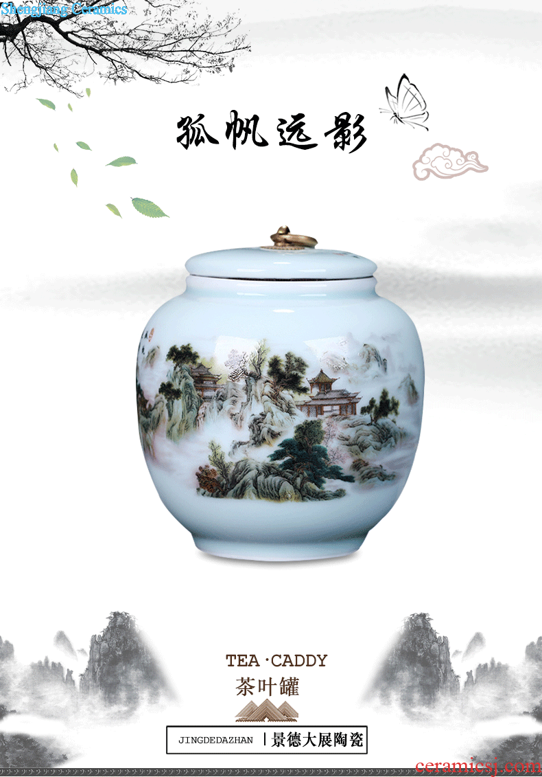 Jingdezhen ceramics antique blue and white porcelain vases, flower arrangement lucky bamboo vase home sitting room adornment is placed