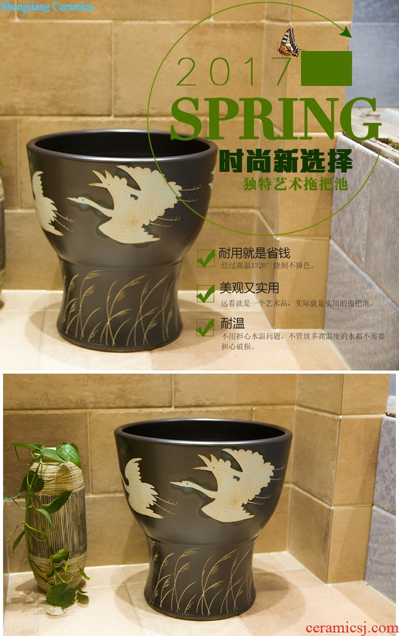 Post, qi basin stage basin round home the sink basin bathroom ceramic European art basin sinks