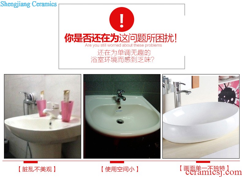 Jingdezhen ceramic basin sinks art stage of the basin that wash a face the sink Oval, Lin red maple C