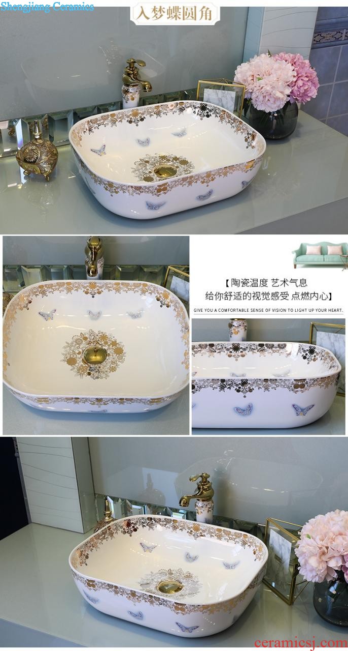 The stage basin sink square ceramic art basin lavatory toilet lavabo household basin morning glory