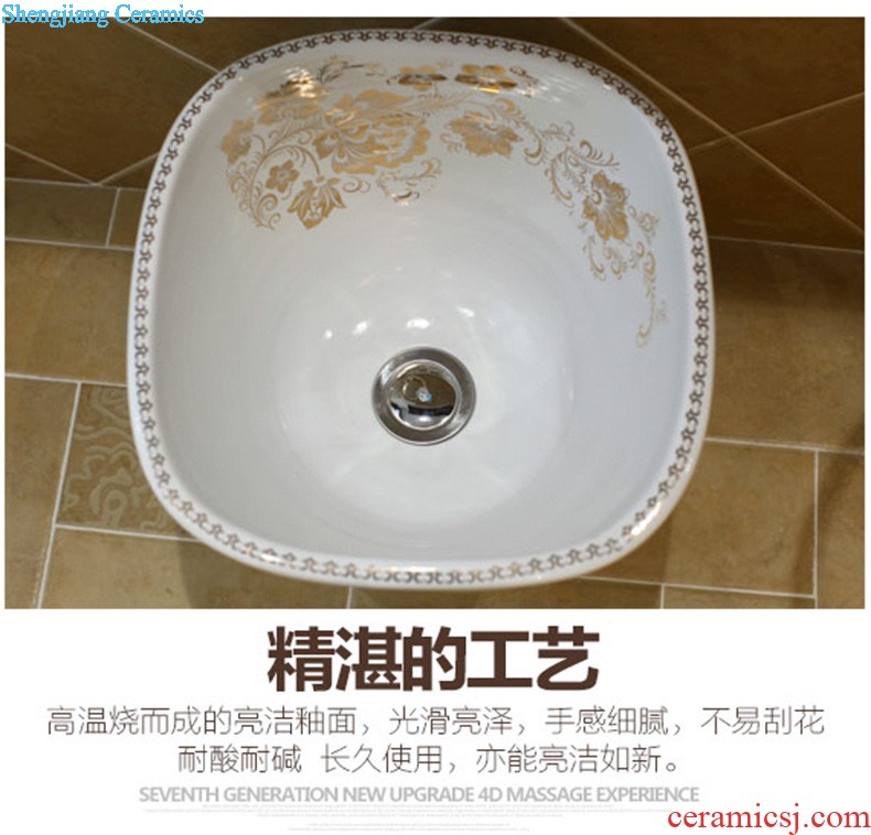 Post, qi stage basin ceramic lavabo archaize washbasin drum-shaped basin of Chinese style bathroom art antique reeds