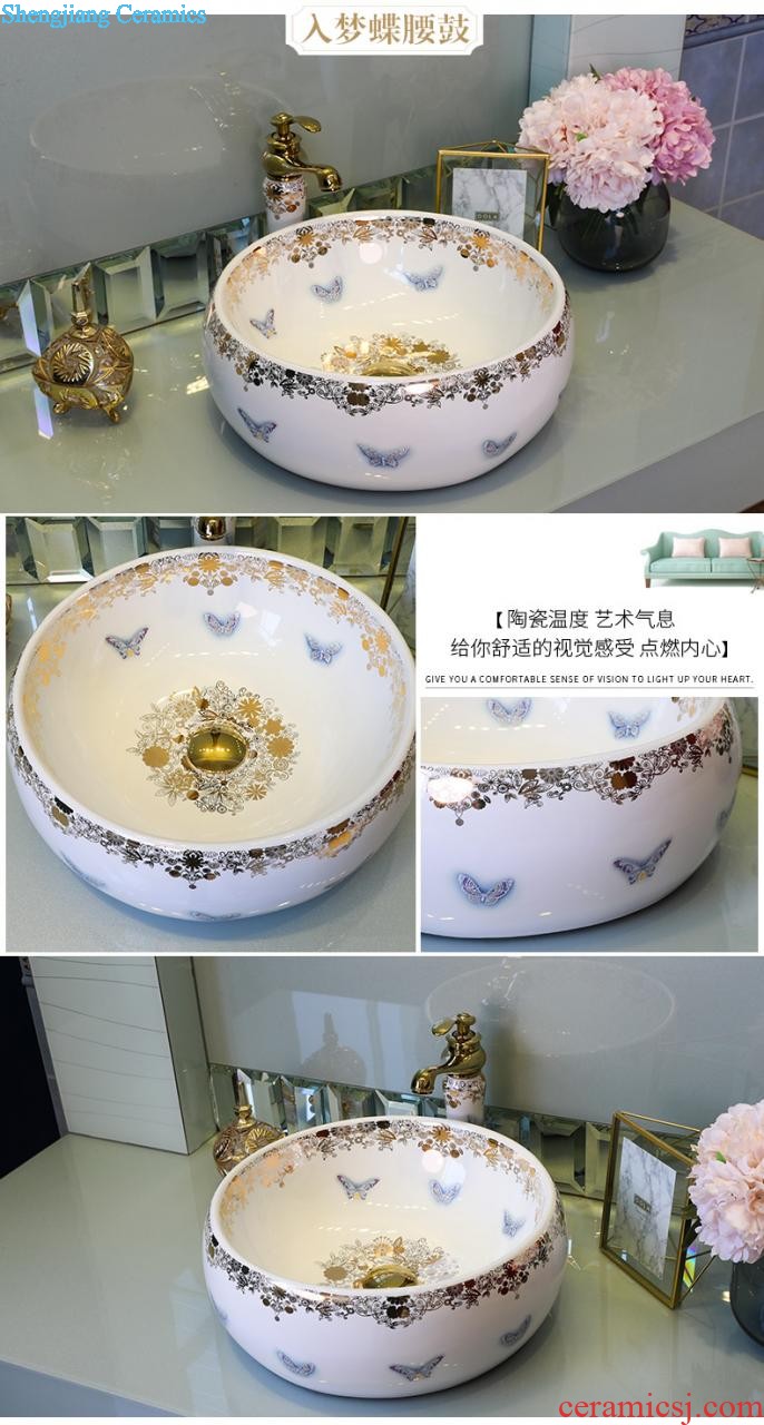 The stage basin sink square ceramic art basin lavatory toilet lavabo household basin morning glory