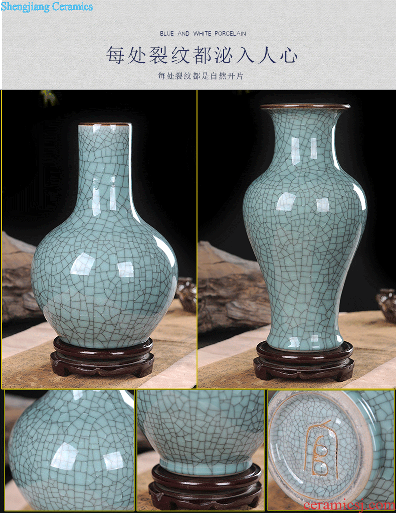 Jingdezhen ceramics furnishing articles big vase household living room decorative bottle arranging flowers Hand blue and white porcelain vase furnishing articles