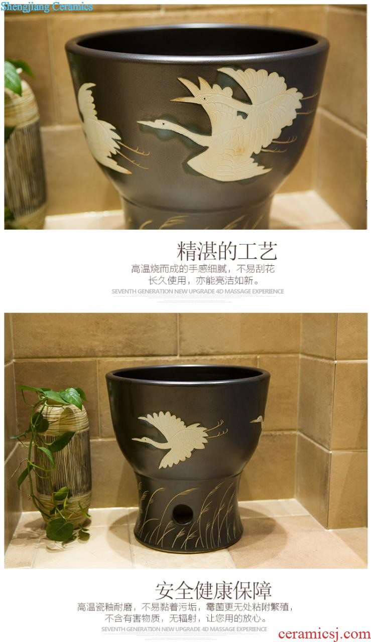 Post, qi basin stage basin round home the sink basin bathroom ceramic European art basin sinks