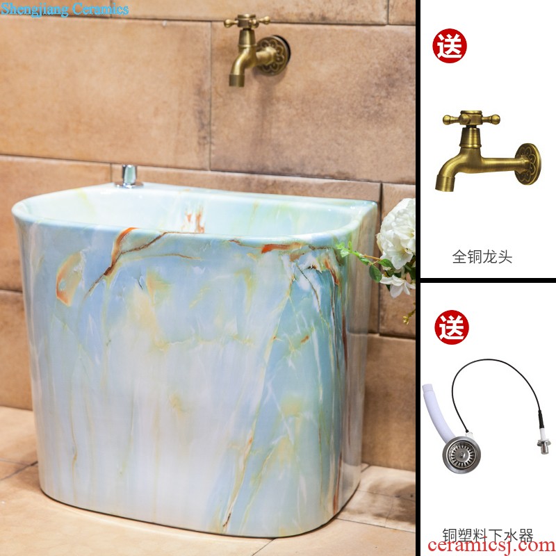 Koh larn, qi stage basin square square the lavabo Mosaic bathroom art basin basin ceramic lavatory basin