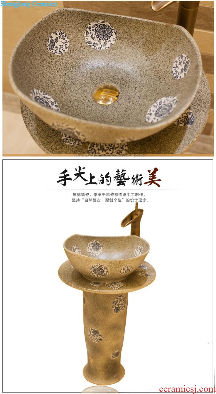 Koh larn, qi stage basin sink lavatory ceramic european-style bathroom art basin of underwater world of the basin that wash a face