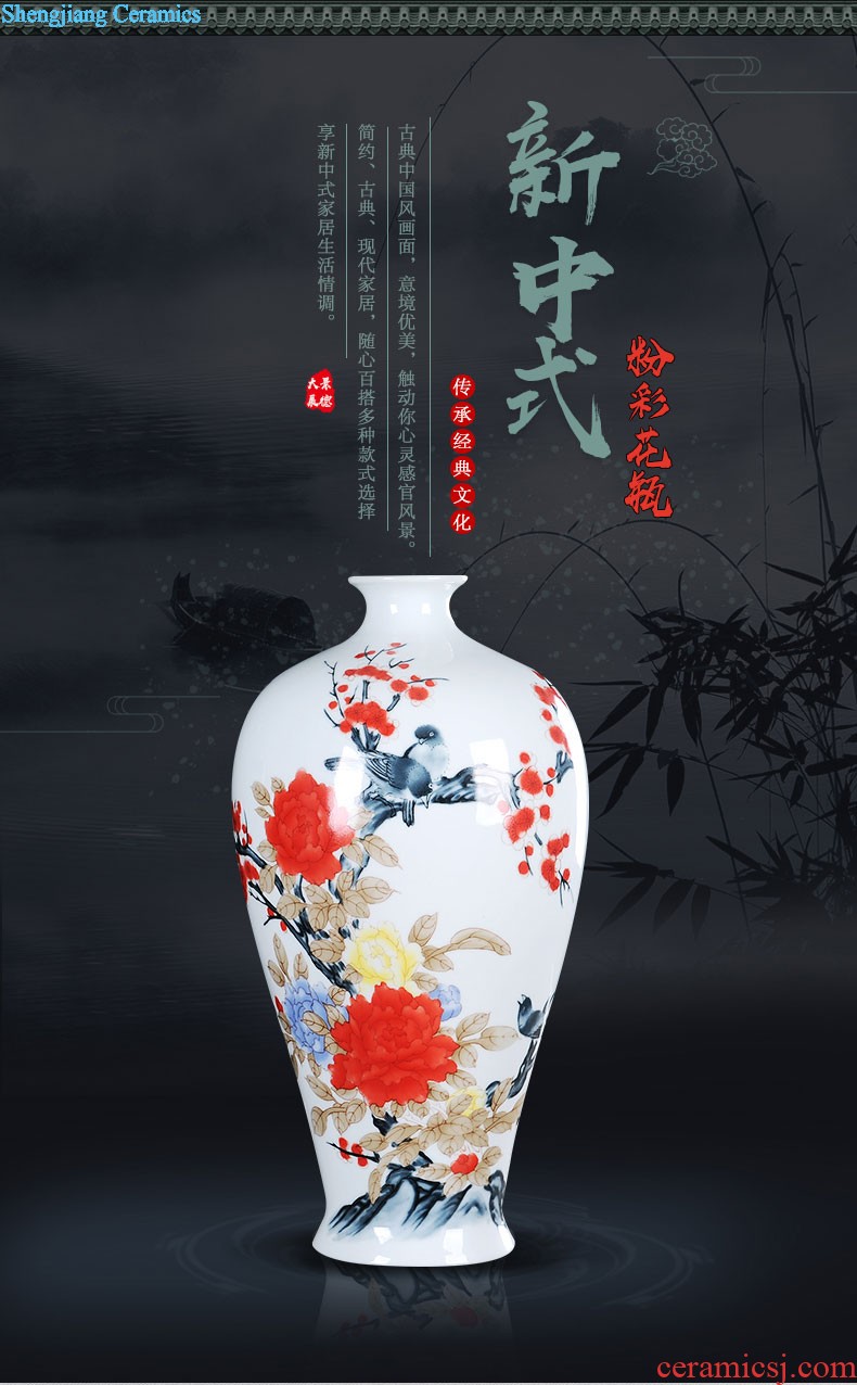 Jingdezhen ceramics hand-painted floret bottle water raise lucky bamboo flower arrangement of blue and white porcelain decorative furnishing articles creative arts and crafts