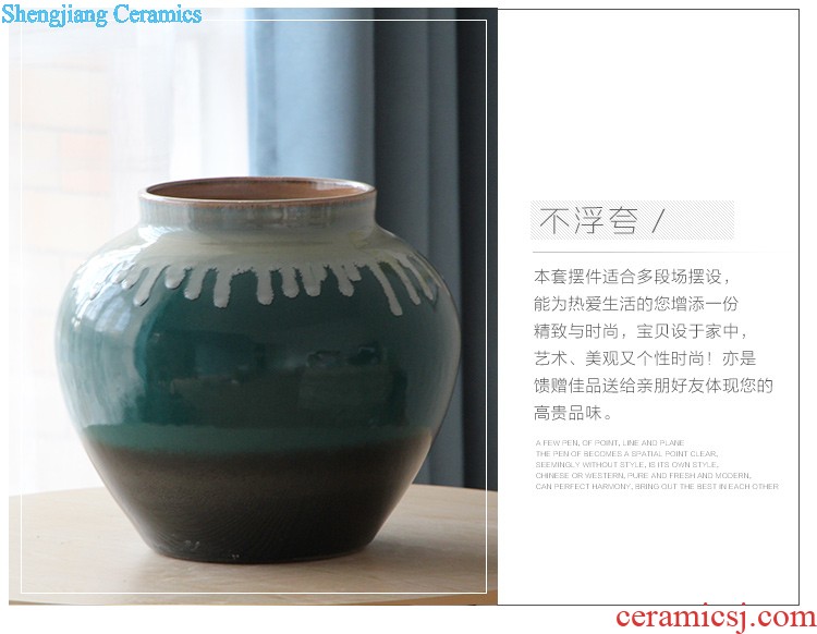 Contemporary and contracted American lucky bamboo vases, flower receptacle household act the role ofing is tasted decorate furnishing articles flowers, jingdezhen ceramic vase